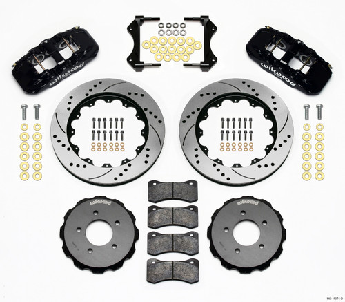 Wilwood AERO6 Front Hat Kit 14.00 Drilled 99-06 BMW E46 - 140-11974-D