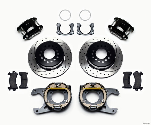Wilwood D154 P/S Park Brake Kit Drilled Big Ford New Style 2.36in Offset - 140-12216-D
