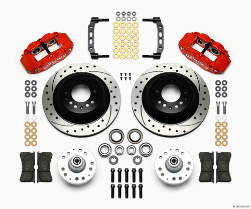 Wilwood Narrow Superlite 6R Front Hub & 1PC Rtr Kit 12.88in Dril -Red 74-80 Pinto/Mustang II - 140-12275-DR