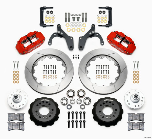 Wilwood Narrow Superlite 6R Front Hub Kit 14.00in Red 59-64 Chevy Impala / 63-64 Corvette - 140-12465-R