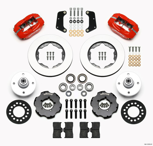 Wilwood Forged Dynalite Front Kit 10.75in Red 64-65 Mustang 6 Cylinder 4-lug - 140-12535-R