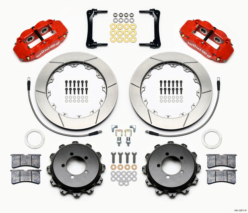 Wilwood Narrow Superlite 4R Rear Kit 12.88in Red 2012-Up Toyota / Scion FRS w/Lines - 140-12871-R
