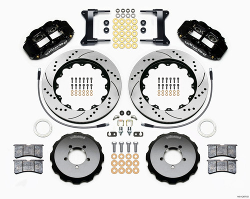 Wilwood Narrow Superlite 6R Front Hat Kit 14.00in Drilled 1999-2012 Subaru WRX w/Lines - 140-12875-D