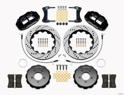 Wilwood Narrow Superlite 6R Front Hat Kit 14.00in Drilled 2005-Up Mazda Miata w/ Lines - 140-12911-D