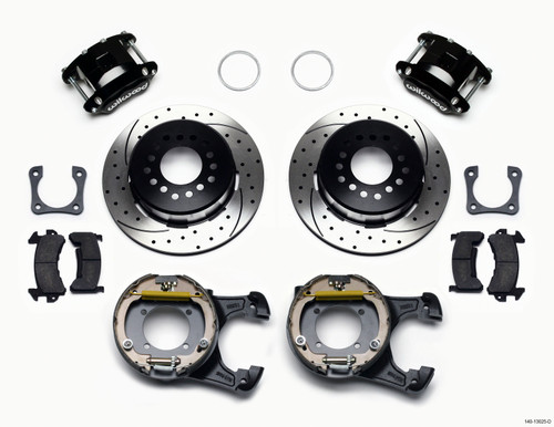 Wilwood D154 P/S Park Brake Kit Drilled 12 Bolt 2.81in Offset Staggered Shock - 140-13025-D