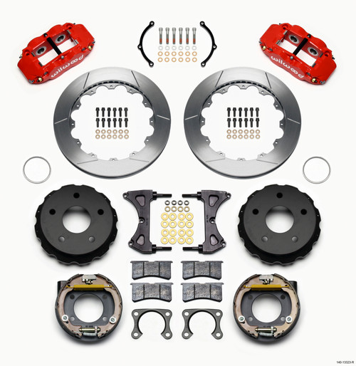 Wilwood Narrow Superlite 4R Rear P-Brk Kit 12.88in Red Big Ford 2.36in Off Bronco 5 x 5.50 - 140-13323-R