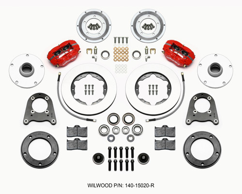 Wilwood Forged Dynalite-M Front Kit 10.75in Red 1950-1955 MG-TD/TF - 140-15020-R