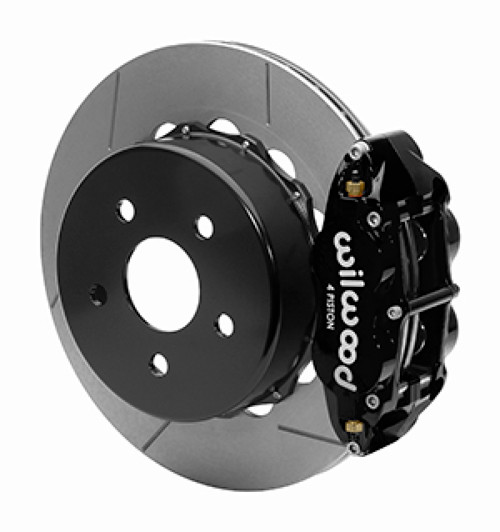 Wilwood 2020+ Jeep Gladiator (JT) Narrow Superlite 4R Rear Slotted Brake Kit 14.00in Black w/ Lines - 140-16179