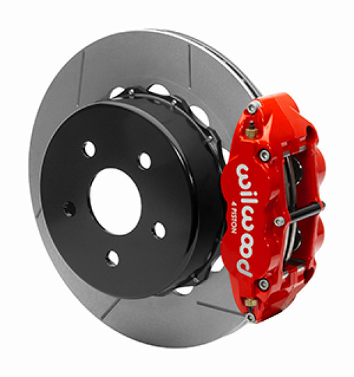 Wilwood 2020+ Jeep Gladiator (JT) Narrow Superlite 4R Rear Slotted Brake Kit 14.00in Red w/ Lines - 140-16179-R