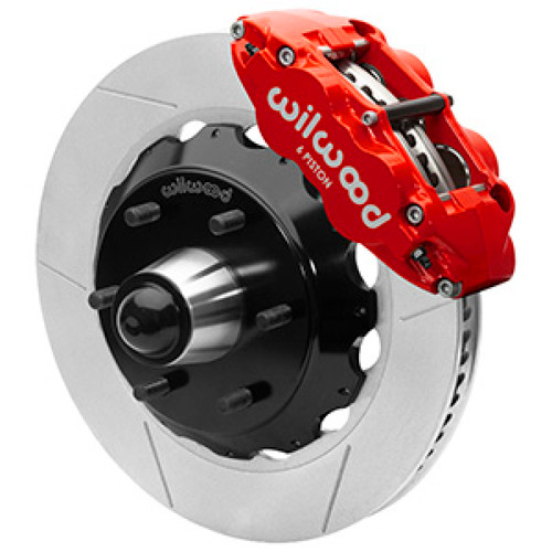 Wilwood 63-87 C10 FNSL6R Front Big Brake Brake Kit 14in slotted 6x5.5 BP for drop spindles - Red - 140-16458-R