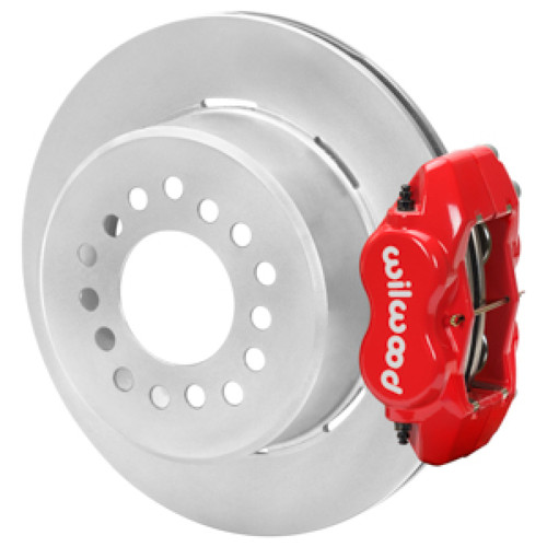 Wilwood Forged Dynalite P/S Park Brake Kit Drilled Red 15 Bolt 2.75in Offset Plain Faced Rotor - 140-16989-R