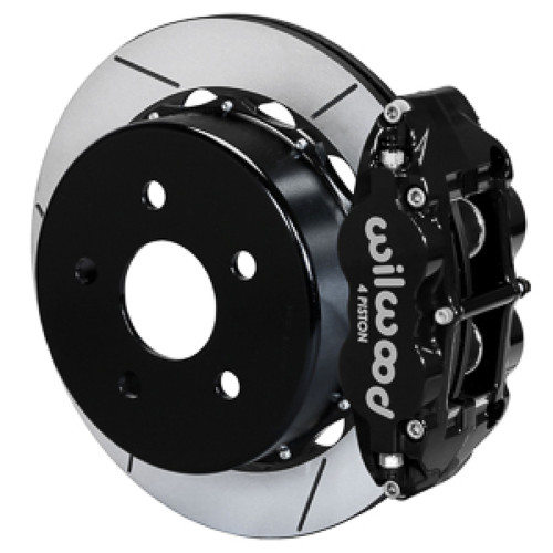 Wilwood 07-18 Jeep Wrangler Narrow Superlite 4R Rear Brake Kit Slotted 13.50in Rotor w/Lines - Black - 140-18074 Photo - Primary