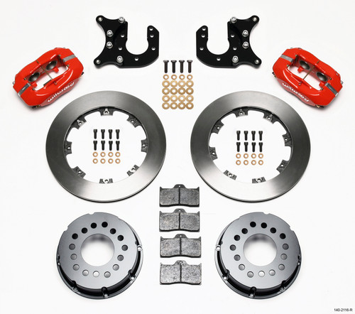 Wilwood Forged Dynalite P/S Rear Kit Red Mopar-Dana 2.72in Offset - 140-2116-R