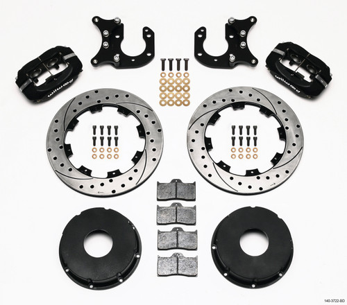 Wilwood Forged Dynalite P/S Rear Kit Drilled Rotor Big Ford 2.36in Offset Currie Blank - 140-3722-BD