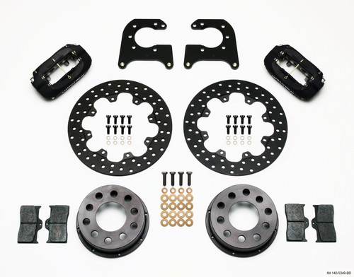Wilwood Forged Dynalite Rear Drag Kit Drilled Rotor 58-64 Olds/Pont .690in Studs - 140-5349-BD