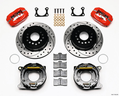 Wilwood Forged Dynalite P/S P-B Kit Drilled-Red Big Ford 2.36in Offset - 140-7139-DR