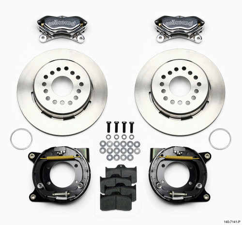 Wilwood Forged Dynalite P/S Park Brake Kit Polished Chevy 12 Bolt w/ C-Clips - 140-7141-P