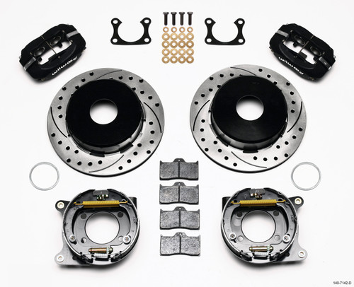 Wilwood Forged Dynalite P/S Park Brake Kit Drilled Big Ford 2.36in Offset Currie Blank - 140-7142-D