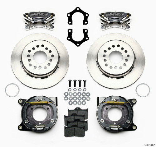 Wilwood Forged Dynalite P/S Park Brake Kit Polished Mopar/Dana 2.36in Off w/Snap Ring Brng - 140-7144-P