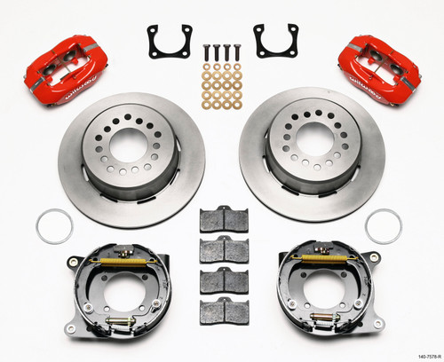 Wilwood Forged Dynalite P/S Park Brake Kit Red Chevy 12 Bolt-Spec 3.15in Brng - 140-7578-R