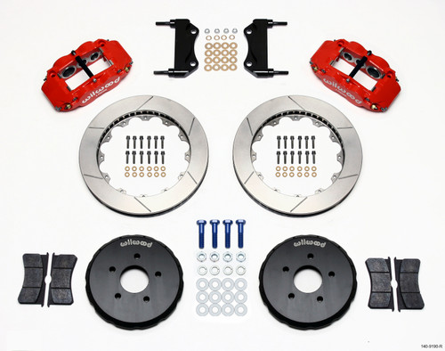 Wilwood Narrow Superlite 6R Front Hat Kit 13.06in Red Nissan 350Z/Fiti G35 - 140-9190-R
