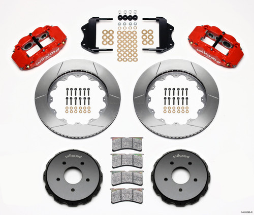 Wilwood Narrow Superlite 6R Front Hat Kit 14.00in Red 2004-2006 Pontiac GTO - 140-9296-R