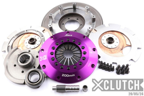 XClutch 87-91 Mazda RX-7 Turbo 1.3L 8in Twin Solid Ceramic Clutch Kit - XKMZ20526-2E