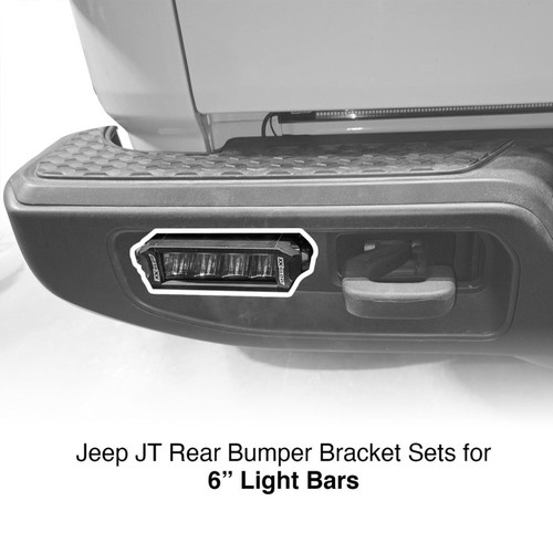 XK Glow Jeep JT Rear Bumper Bar Bracket Kit 6In - XK-BRC-JT-RB