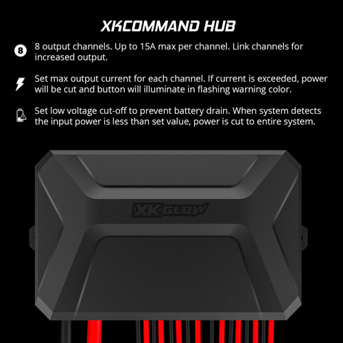 XK Glow XKcommand Bluetooth Switch Panel for Lights 12V Accessory Offroad - XK-CMD-KIT