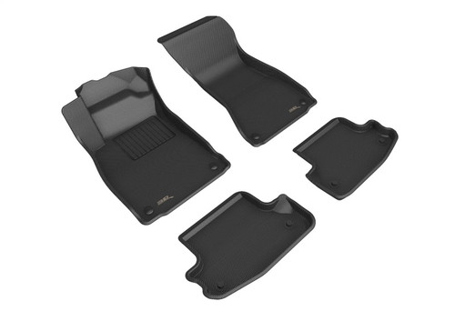 3D MAXpider 18-20 Audi A5 Coupe / S5 Coupe Kagu 1st and 2nd Row Floormats - Black - L1AD04901509 Photo - Primary