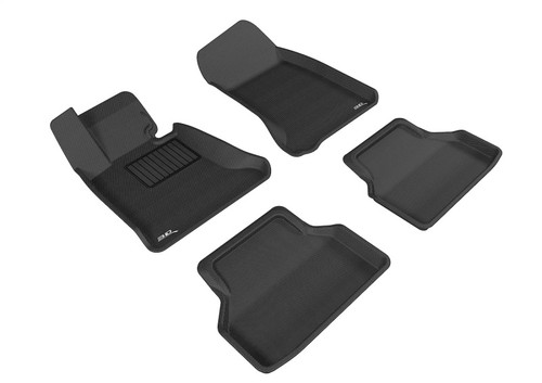 3D MAXpider 2004-2010 BMW 5 Series E60 Kagu 1st & 2nd Row Floormats - Black - L1BM05001509 Photo - Primary