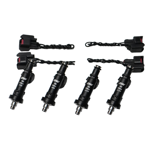 DeatschWerks 91-01 Acura Integra / 92-00 Honda Civic OBD I and II B/D/H Series 650cc Injectors - 18U-04-0650-4 Photo - Primary