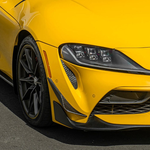 EOS Carbon Fiber Front Canards A91 - 2020+ Toyota Supra (SPLITTER-539-BKCF)