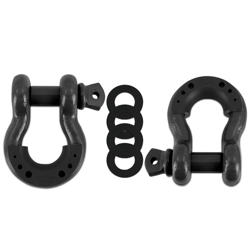 Borne Off-Road 3/4 Steel D-Ring Shackle Set 2 Pieces - Gun Metal - BNDR-GM
