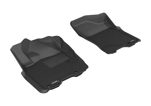 3D MAXpider 2009-2015 Nissan Titan King/Crew Cab Kagu 1st Row Floormat - Black - L1NS06311509