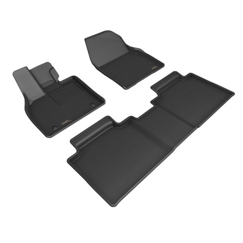 3D MAXpider 2023 Toyota BZ4X Double Cab Kagu 1st & 2nd Row Floormats - Black - L1TY29001509