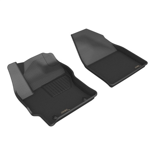 3D MAXider 22-23 Toyota Corolla Cross AWD Kagu Black Floor Mats - Row 1 - L1TY29411509