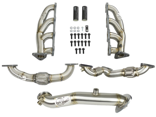 afe Twisted Steel Header & Connection Pipe Combo GM Diesel Trucks 15-16 V8-6.6L (td) LML - 48-34137 Photo - Primary