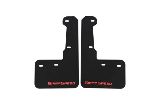 Grimmspeed 15-21 Subaru WRX/STI Mudflaps - Black w/ Red Lettering - GRM.1021.1.RED User 1