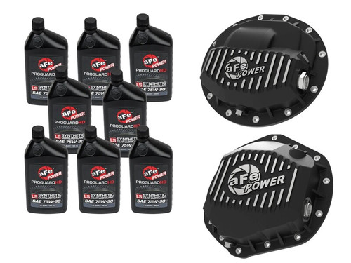 aFe Power Front/Rear Diff Cover Kit w/ Oil 13-18 Dodge L6 Trucks (AAM 9.25-12 & AAM 11.5/12-14) - 46-7701AB Photo - Primary