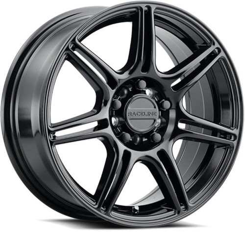 Raceline 148B Apex 18x8in / 5X110 / 5X114.3 BP / 40mm Offset / 72.62mm Bore - Gloss Black - 148B-88088+40 Photo - Primary