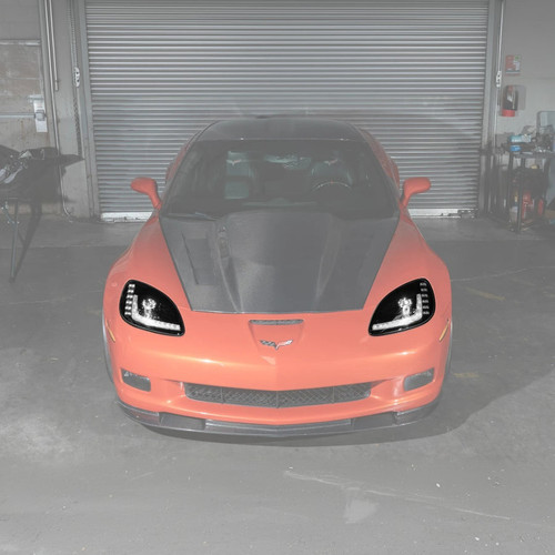 EOS C7 Style LED Headlights w. Smoked Lens - 05-13 C6 Corvette (LIGHT-1191-LED)