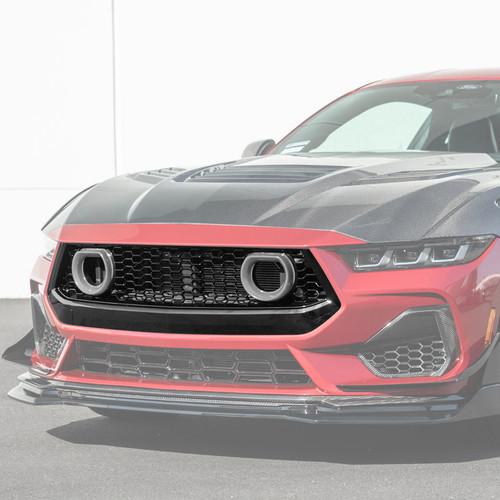 EOS GTV Style Front Upper Grille LED Air Intakes - 2024+ Ford Mustang (GRILL-1263-V2-ABS)