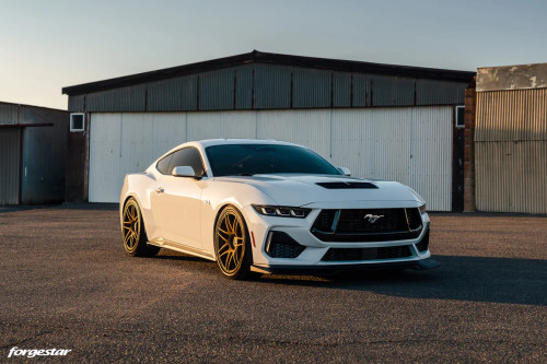 Forgestar F14 Wheels - 19x9.5 Fronts / 19x11 Rears - Satin Bronze - 2015-2024+ Ford Mustang S550 / S650 (F25599565P29 / F25591165P56)