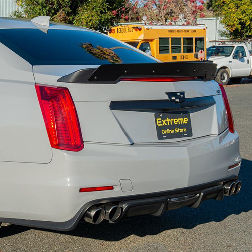 EOS Wickerbill Rear Spoiler Glossy Black - 16-19 Cadillac CTS-V (SPOILER-257-V2-ABS)