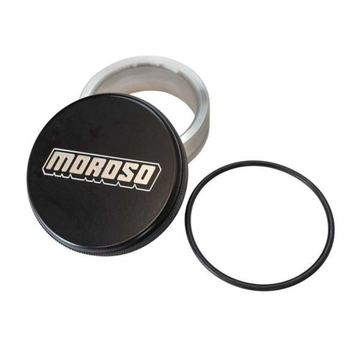 Moroso Weld-In Fill Cap w/Neck/Bung & O-Ring - Black - 85297 User 1