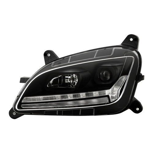 Spyder 13-19 Peterbilt 579 Driver Side Projector Headlights - Black (PRO-YD-PB57914-SEQ-L-BK) - 5088581 Photo - Primary