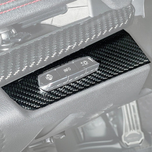 EOS Carbon Fiber HUD Switch Panel Cover - C8 Corvette (VENT-818-BKCF)