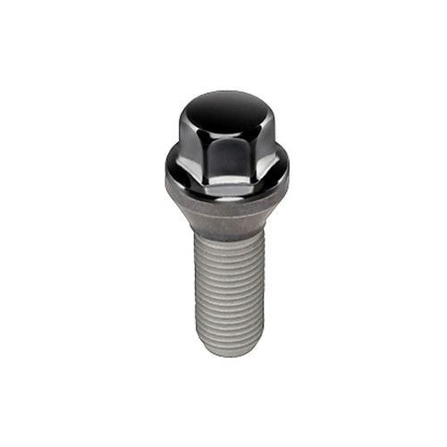 McGard Hex Lug Bolt (Cone Seat) M12X1.25 / 17mm Hex / 22.0mm Shank Length (Box of 50) - Black - 69732BK