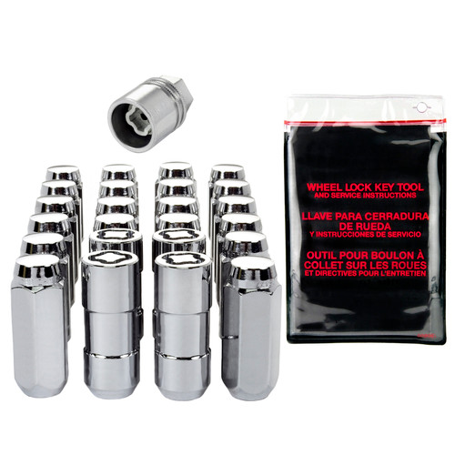 McGard 6 Lug Hex Install Kit w/Locks (Cone Seat Nut) M14X2.0 / 13/16 Hex / 2.25in. Length - Chrome - 84605